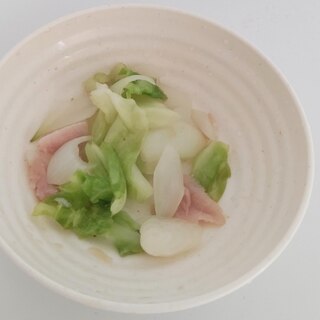 ハムと野菜炒め